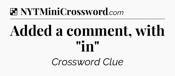 Solution: Added a comment, with 