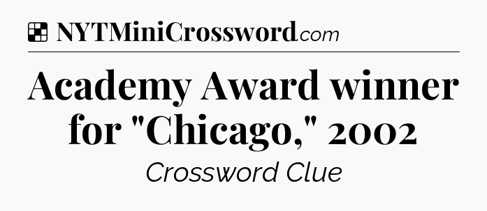 Solution: Academy Award winner for 
