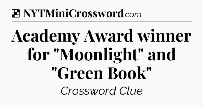 Solution: Academy Award winner for 