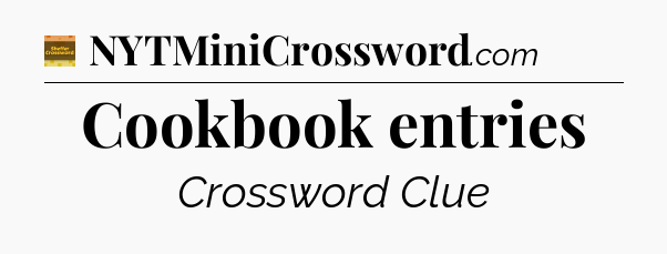 Cookbook entries - Eugene Sheffer Crossword