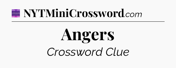Angers - Thomas Joseph Crossword