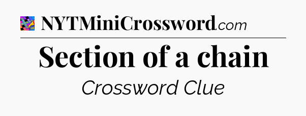 Section of a chain Crossword Clue