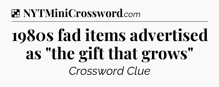 Solution: 1980s fad items advertised as 