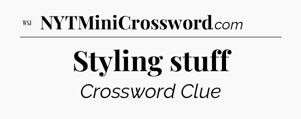 Styling stuff - WSJ Crossword