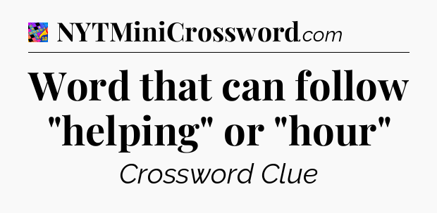 Word that can follow 