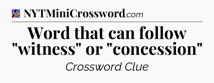 Word that can follow 