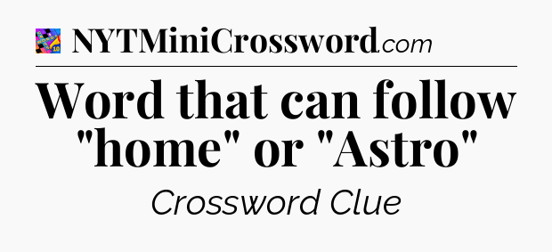 Word that can follow 