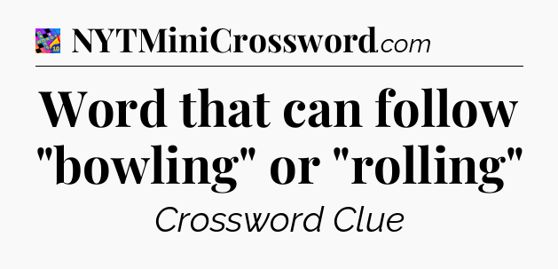 Word that can follow 