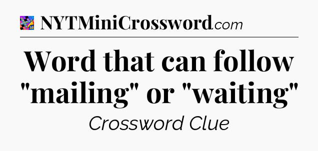 Word that can follow 