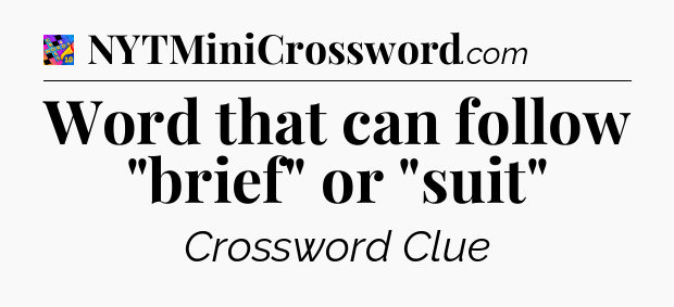 Word that can follow 