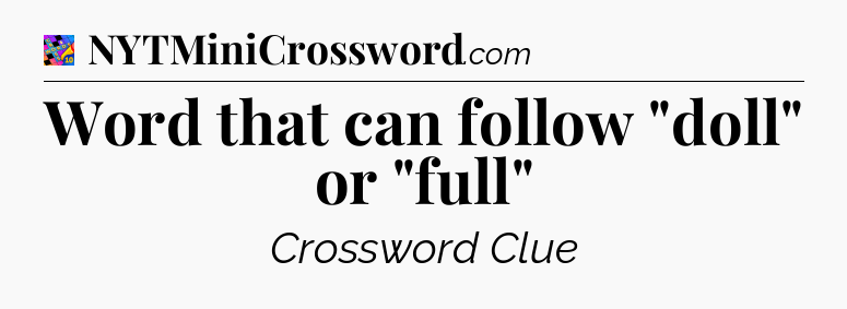 Word that can follow 