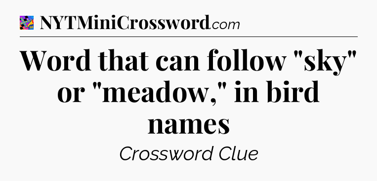 Word that can follow 