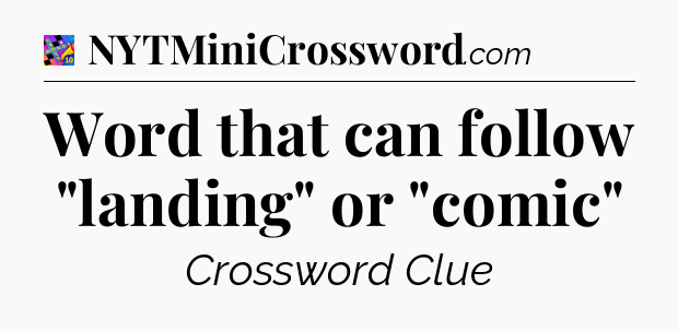 Word that can follow 