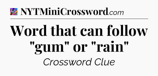 Word that can follow 