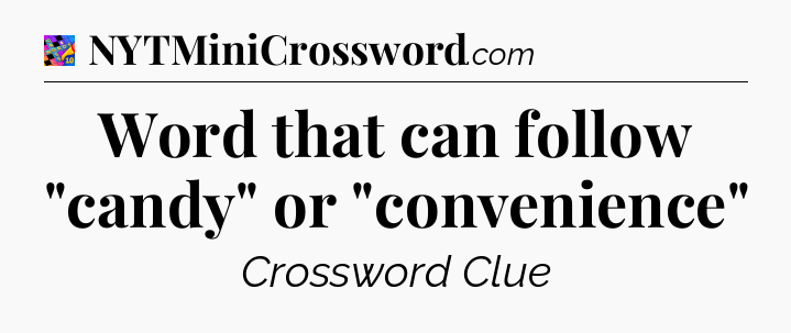 Word that can follow 