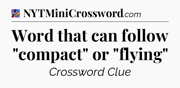 Word that can follow 