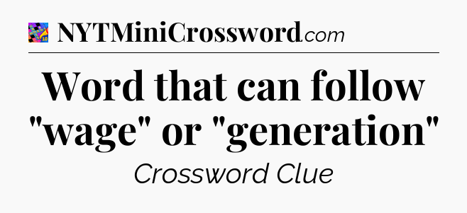 Word that can follow 