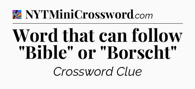 Word that can follow 