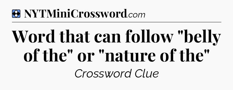 Solution: Word that can follow 