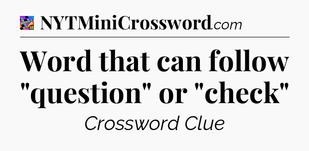 Word that can follow 