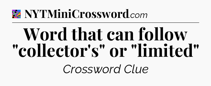 Word that can follow 