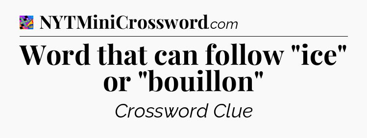 Word that can follow 