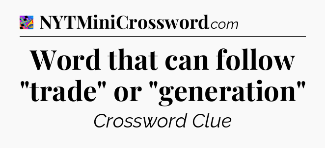 Word that can follow 