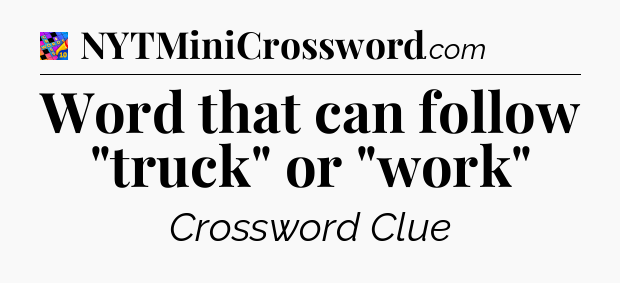 Word that can follow 