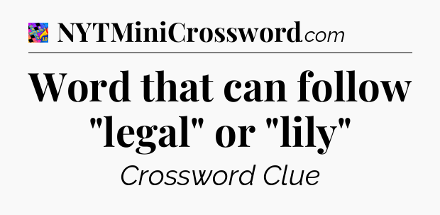 Word that can follow 