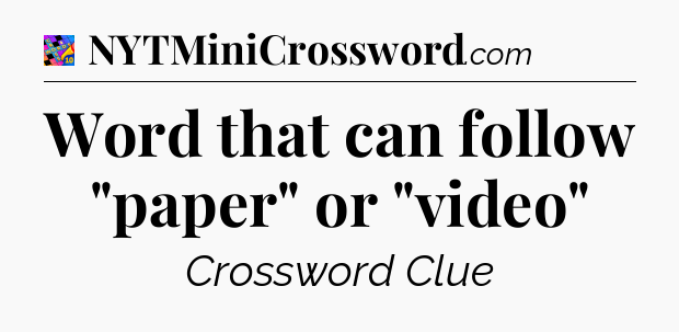 Word that can follow 