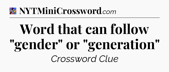 Word that can follow 