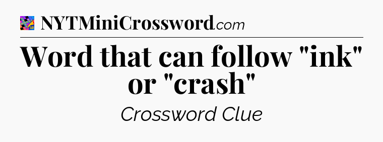 Word that can follow 