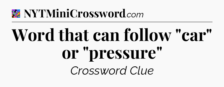 Word that can follow 