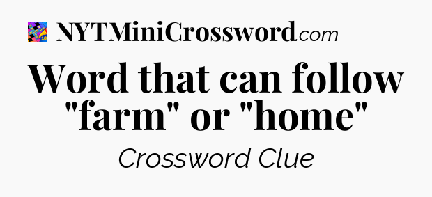 Word that can follow 