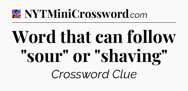 Word that can follow 