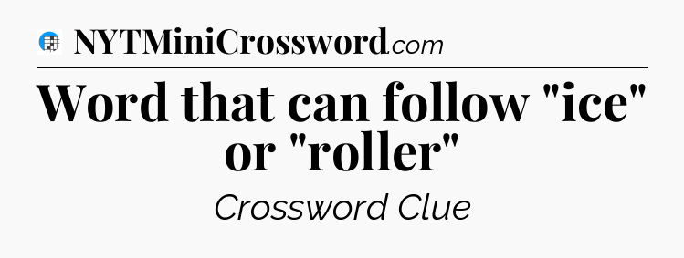 Word that can follow 