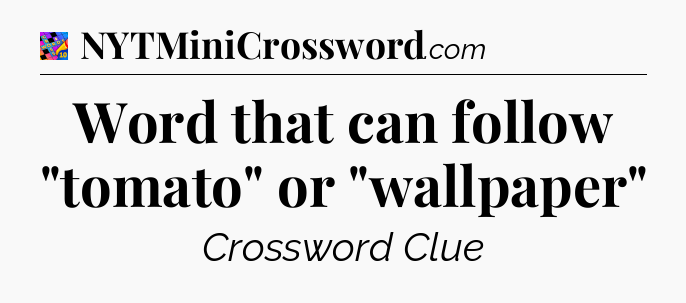 Word that can follow 