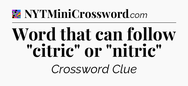 Word that can follow 