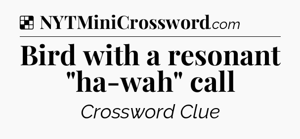 Solution: Bird with a resonant 