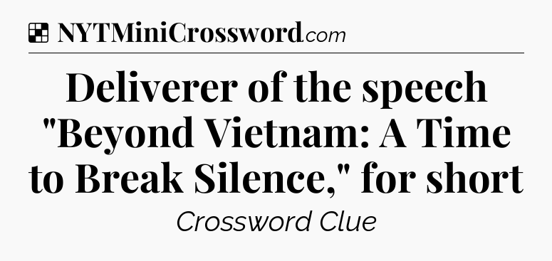 Solution: Deliverer of the speech 