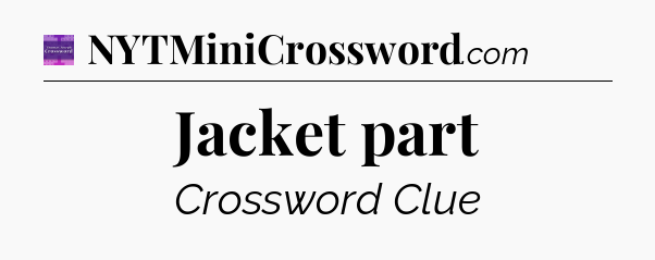 Jacket part - Thomas Joseph Crossword