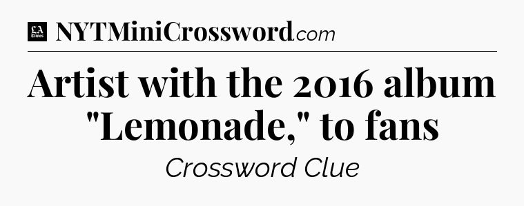 Artist with the 2016 album 