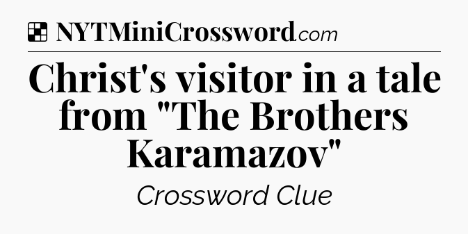 Solution: Christ's visitor in a tale from 