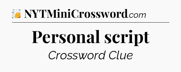 Personal script - 7 Little Words