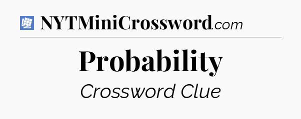 Probability Puzzle Page Crossword Clue