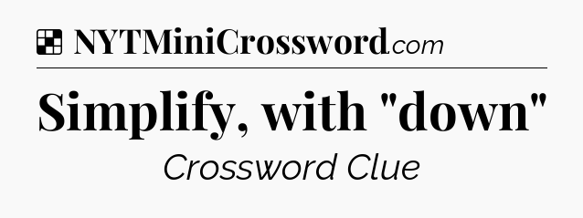 Solution: Simplify, with 