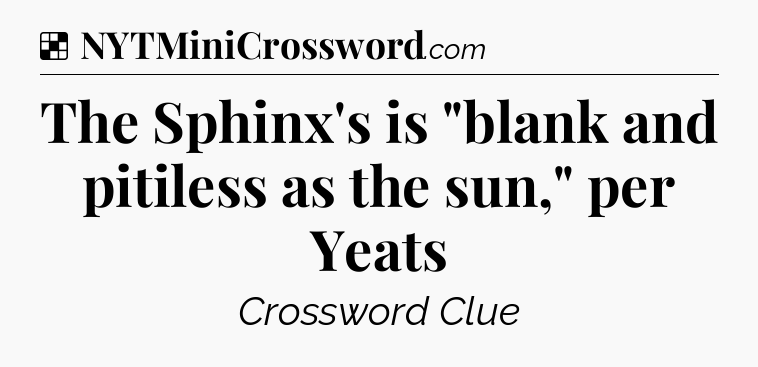 Solution: The Sphinx's is 