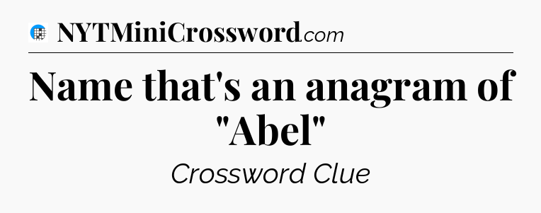 Name that's an anagram of 