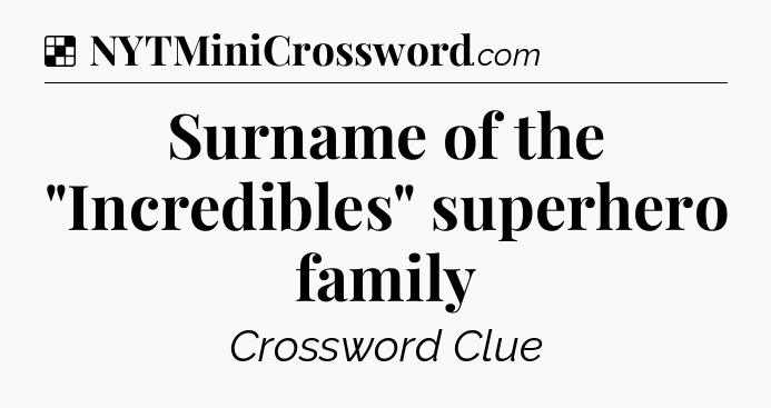 Solution: Surname of the 