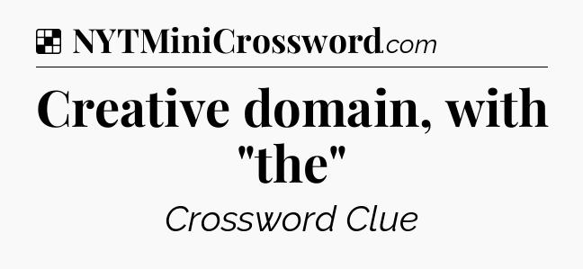Solution: Creative domain, with 